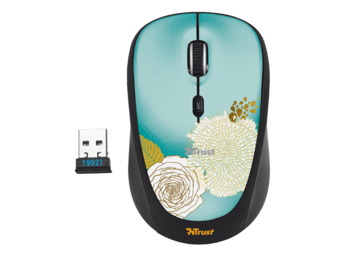 19521 Yvi Wireless Mouse virág minta