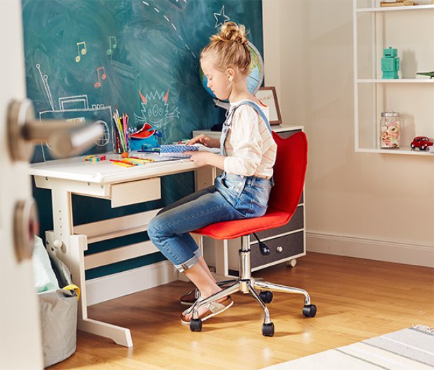 Gyermek íróasztal szék, piros