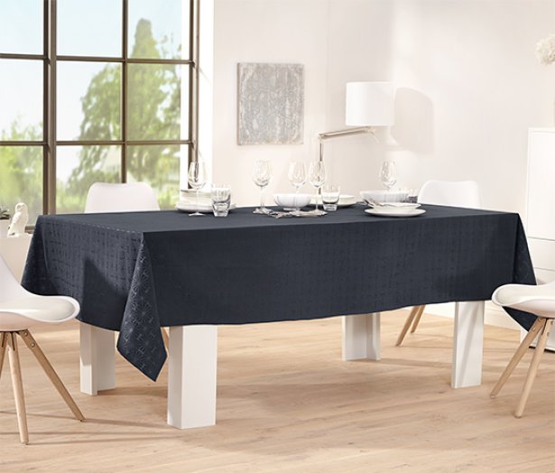 Jacquard asztalterítő, szürke, 140x180cm