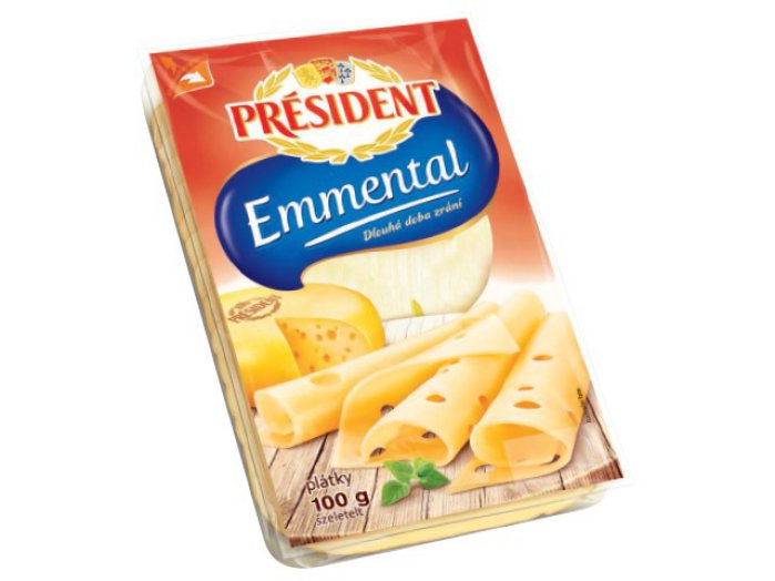 Président szeletelt sajt