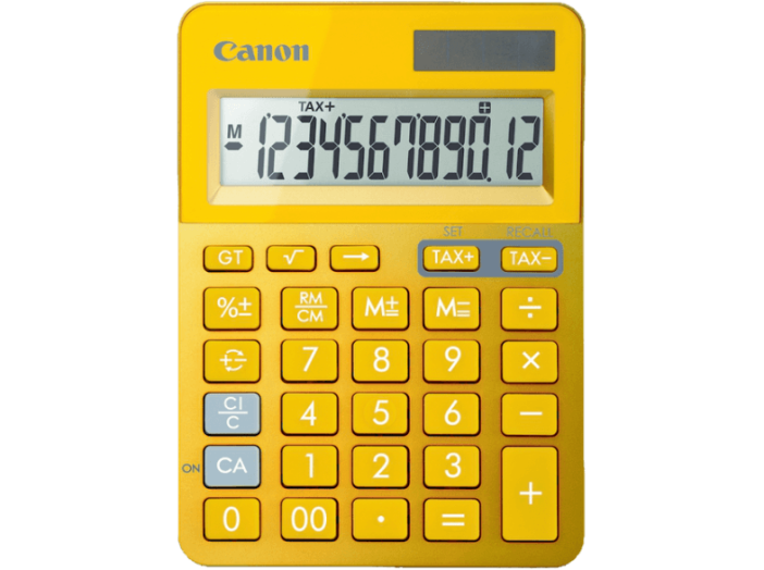LS-123K metál sárga számológép