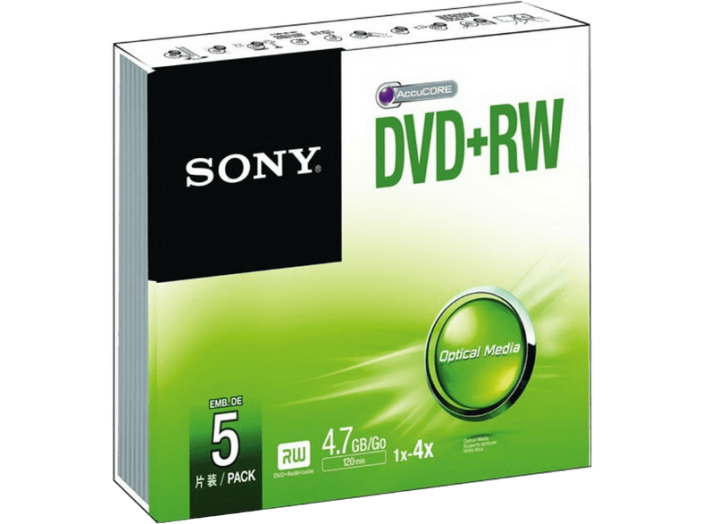 5DPW47SS DVD-RW lemez 4.7 GB 4x, 5 db