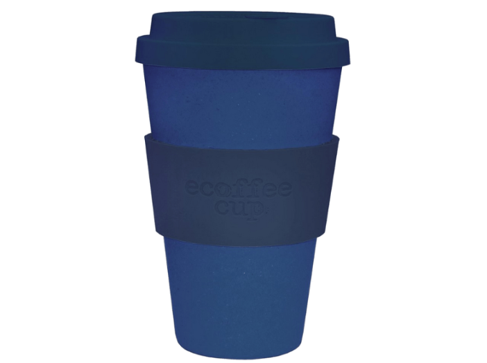 DEEP BLUE kávéspohár fedővel, 400ml