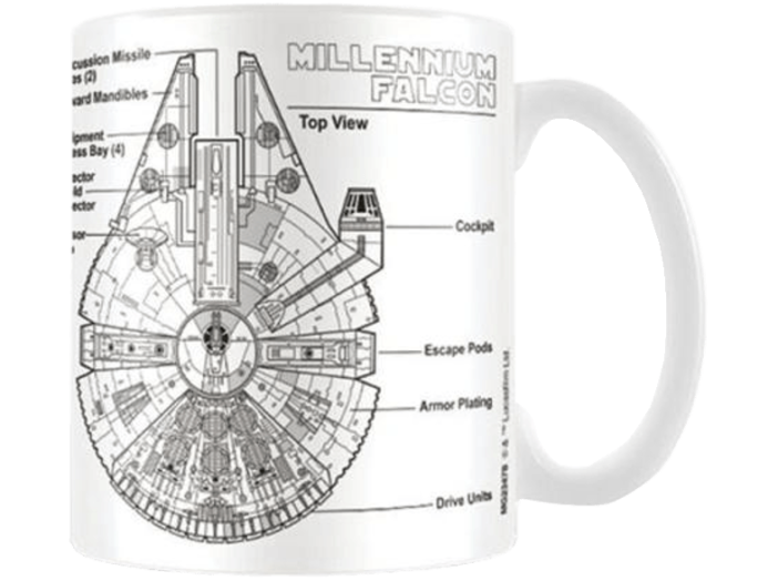 Star Wars -  Millennium Falcon Sketch (Pohár/Bögre)