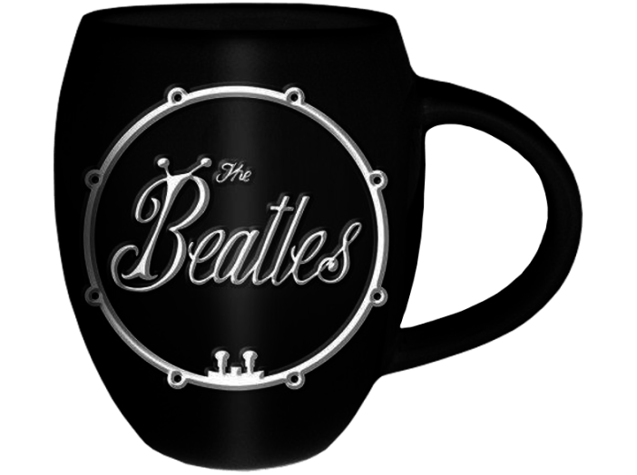 The Beatles - White On Black Bug Logo (Pohár/Bögre)