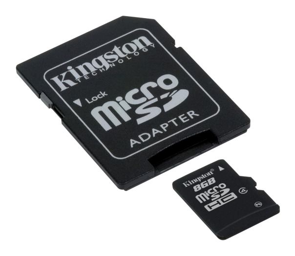 Kingston 8GB microSD Class 4 memóriakártya+adapter