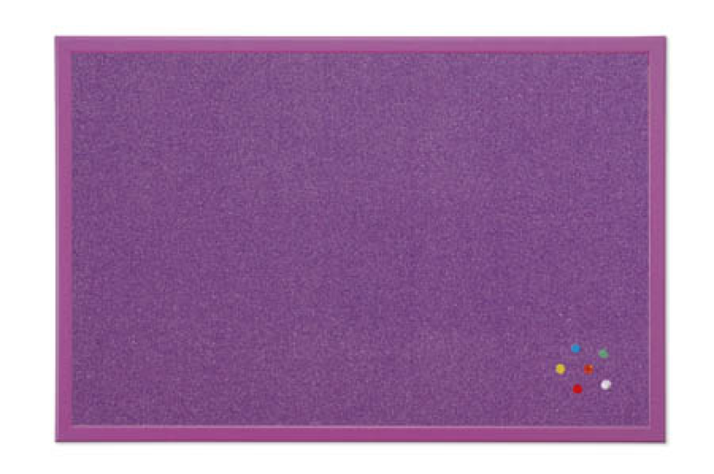 Bi-Office parafatábla fakeretes 40x60 cm lila