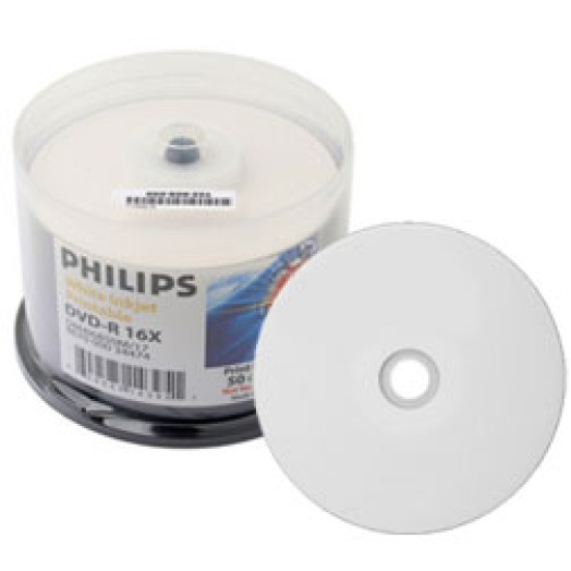 Philips DVD-R 16X nyomtatható 25db henger