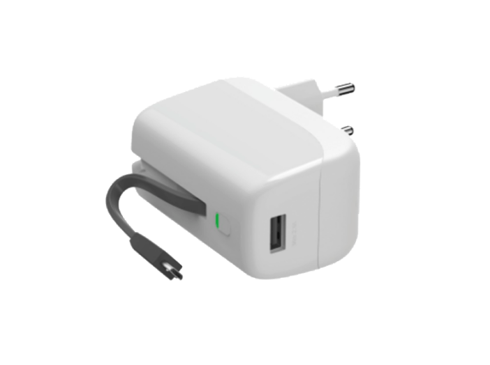 Hálózati töltő USB+ Micro USB + Powerbank 5200mAh (173716)