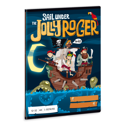 Jolly Roger 3. oszt. vonalas A/5 füzet 1232
