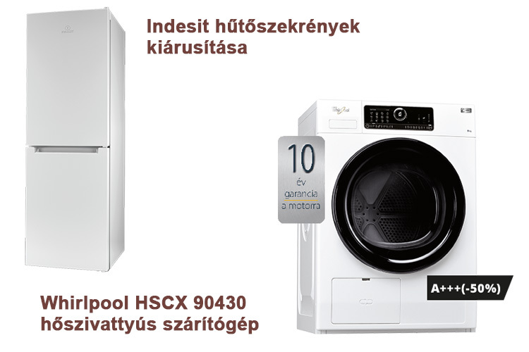 indesit-whirlpool-mosógép-szárítógép-hűtőszekrény-auchan
