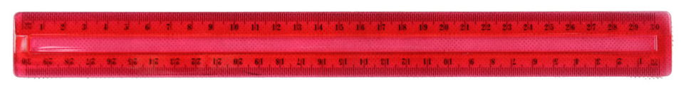 Sakota vonalzó 30 cm piros
