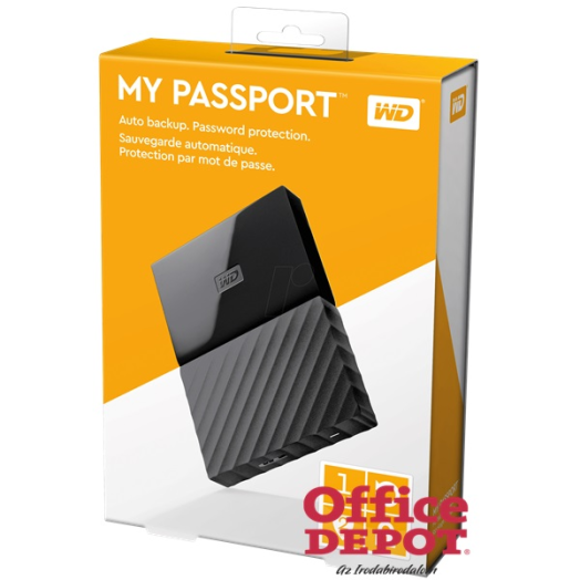 Western Digital My Passport WDBYNN0010BBK 2,5" 1TB USB3.0 fekete külső winchester