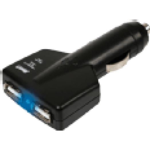 Töltő USB dupla, 12/24V, kimenet : 5 V, max. 2x500mA