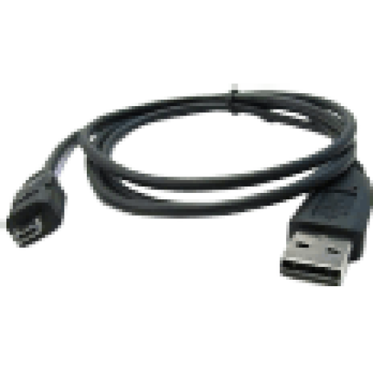 fekete microUSB - USB adatkábel