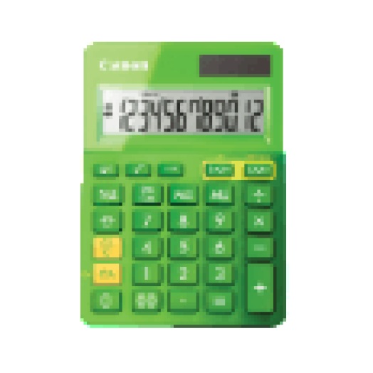 LS-123K számológép, metálfényű zöld