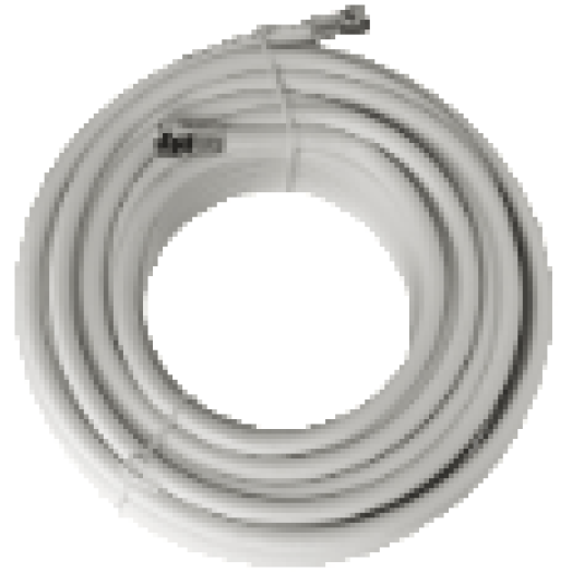 Coax kábel szett (15m, F csatlakozóval, kábelrögzítőkkel)