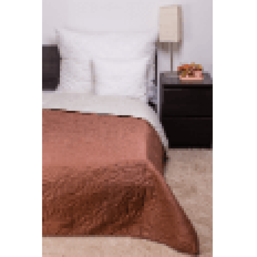 Ágytakaró, microfiber kétoldalas ágytakaró, barna-bézs színben