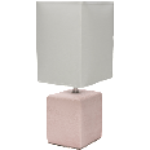 Livia Asztali lámpa rózsaszín, tört fehér ernyővel, E14, 40W, 30 cm