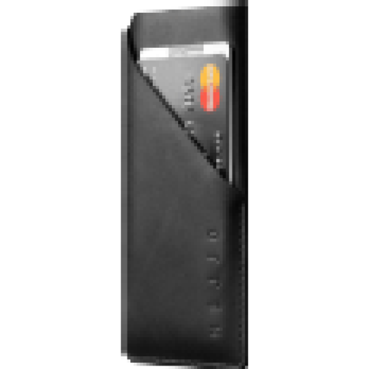 Sleeve fekete bőr iPhone 7 kártyatartós tok (SL102BK)