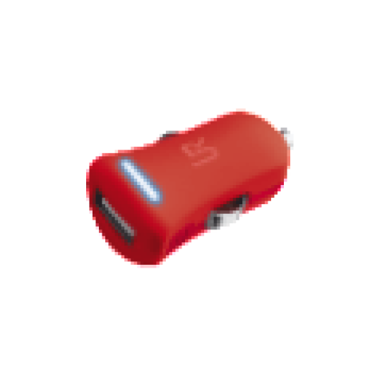 piros autós töltő 1A USB(20153)