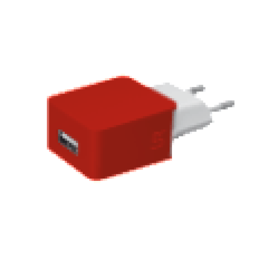 Wall piros hálózati töltő USB (20145)