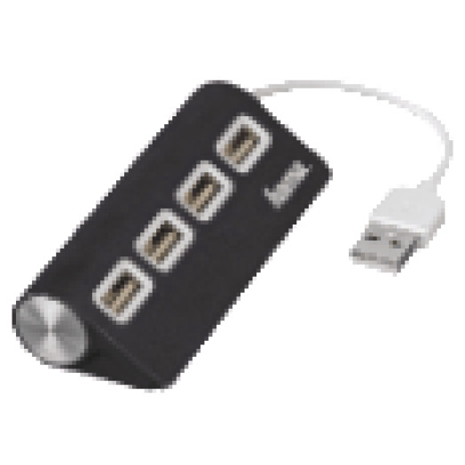 fekete 4 portos USB 2.0 HUB (12177)