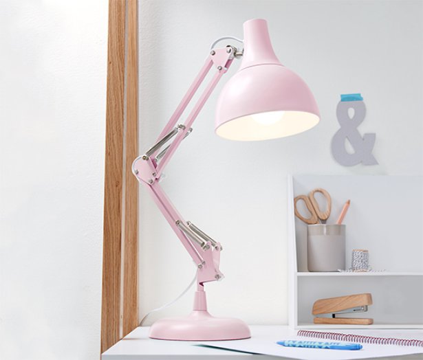 Íróasztali lámpa, rózsaszín