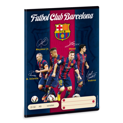 FC Barcelona A5 vonalas füzet 21-32