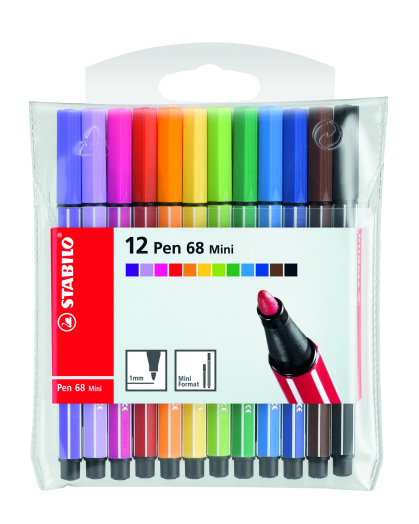 STABILO Pen 68 rostirón Wallet mini 12 szín