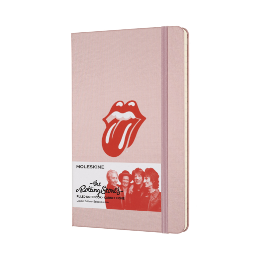 Moleskine notesz vonalas Large Rolling Stones rózsaszín