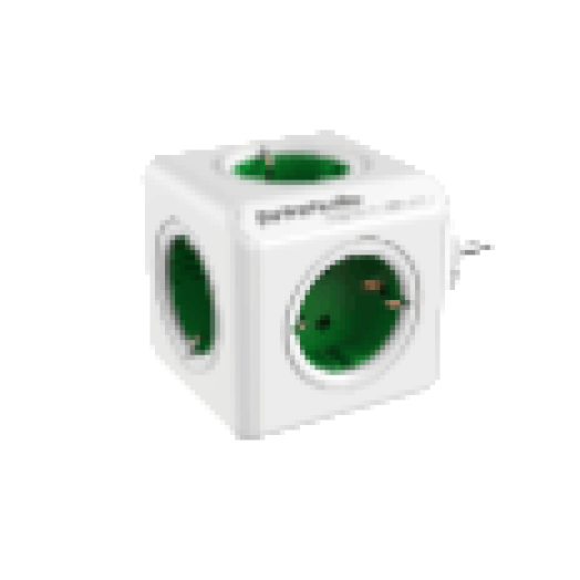 1100GN/DEORPC PowerCube Original hálózati elosztó, 5 dugalj, fehér-zöld