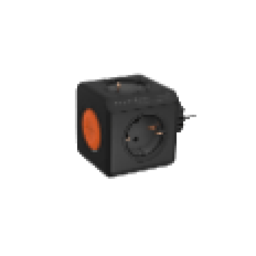 1511BK/EUORRM PowerCube Original Remote hálózati elosztó, 4 dugalj, kapcsoló, fekete-narancs