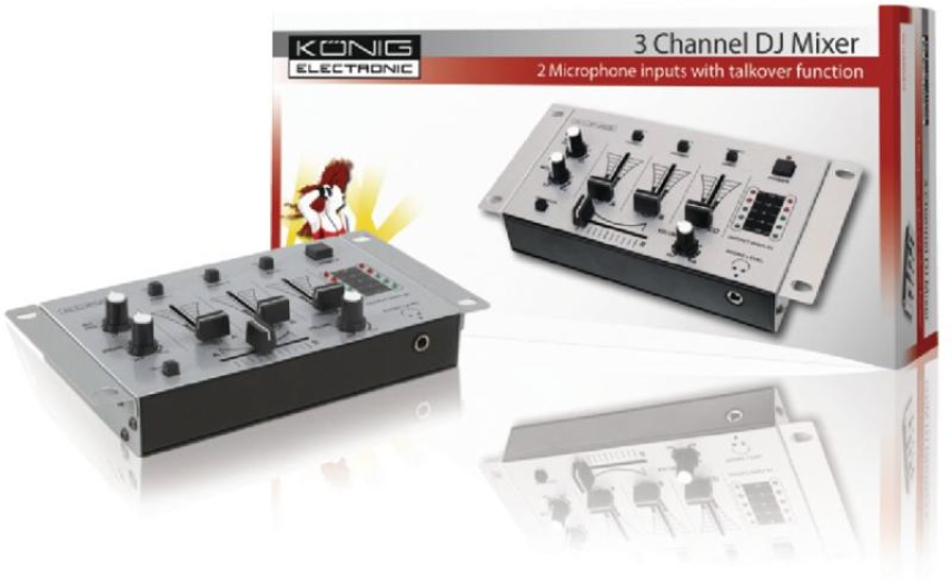 König DJ keverő 3-csatornás