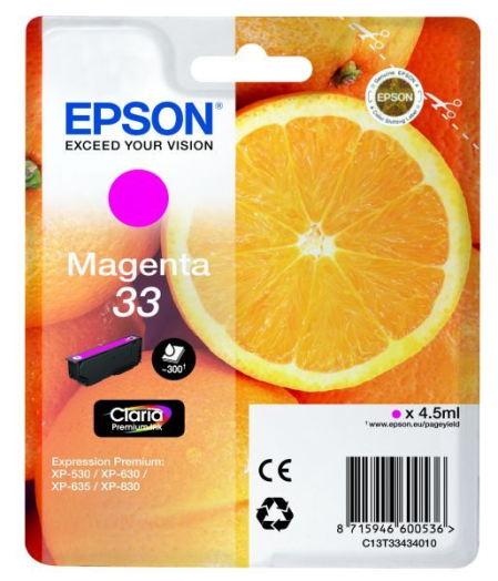 Epson T3343 patron magenta 4,5ml