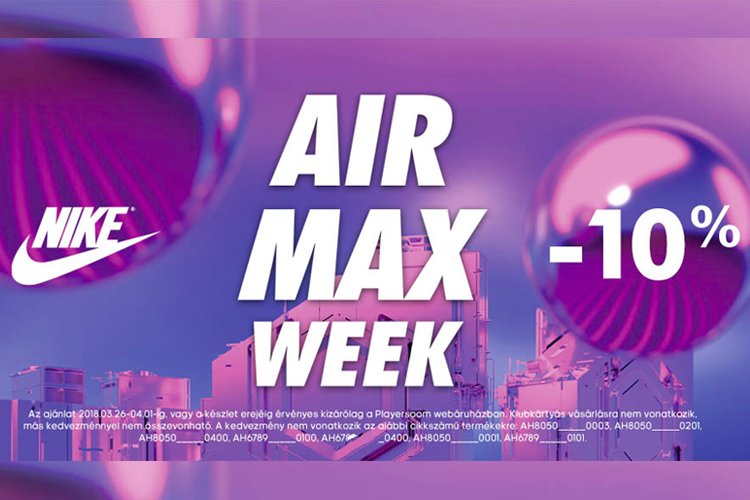 Nike Air Max hét a Playersroomnál