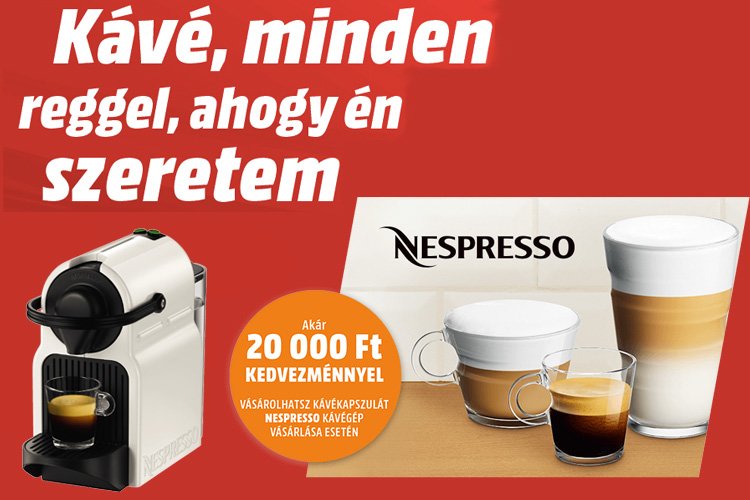 Nespresso akció a Media Marktnál
