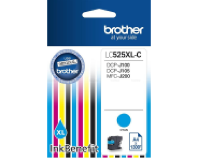 Brother LC525XLC tintapatron DCP-J100/J105 nyomtatóhoz,kék