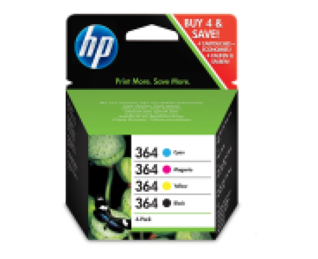 HP 364 4-pack patron patron, BK, M, Y, C