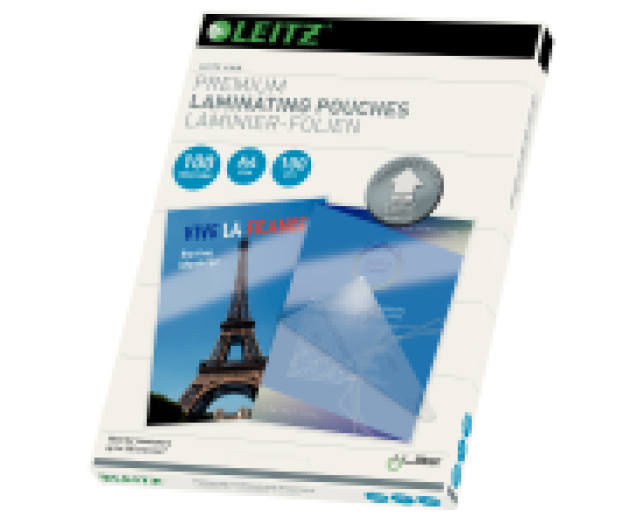 Leitz A4 lamináló fólia 200mic(2x100), 100db/cs