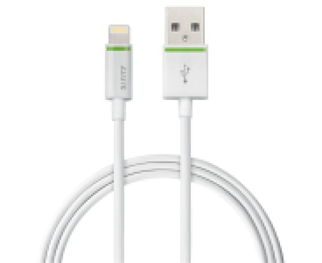 Leitz Complete Lightning-USB kábel XL, 2 m, fehér