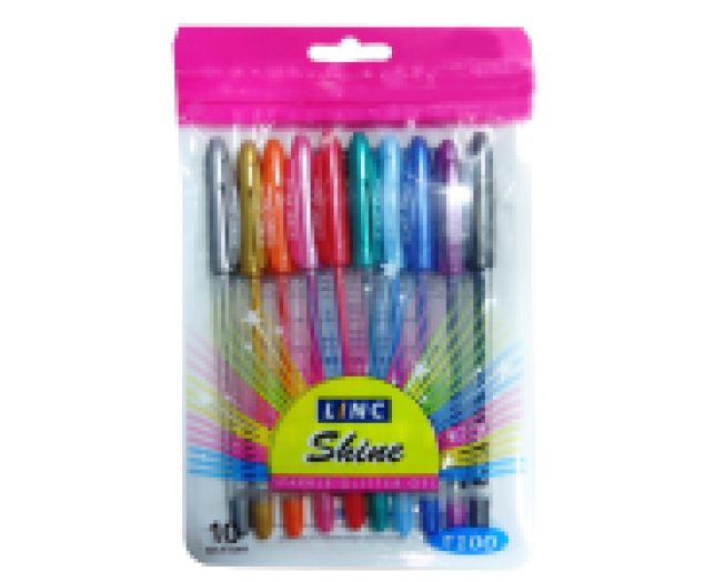 Linc Shine Glitter zselés toll készlet 10db-os