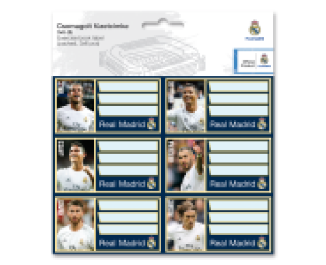Real Madrid füzetcímke 18db/csomag