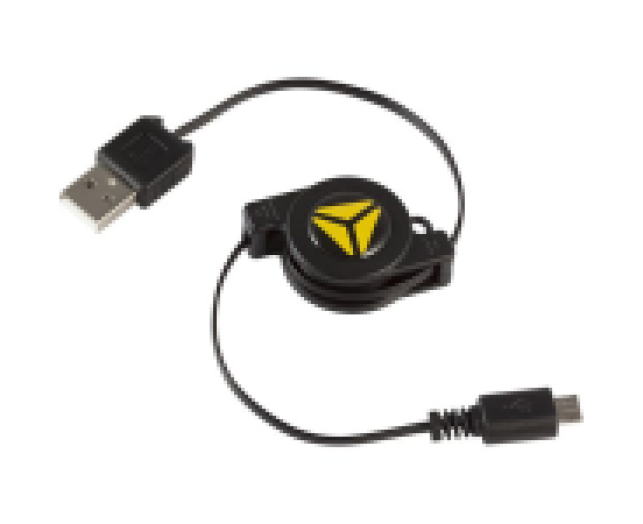 Yenkee 100R BK behúzható USB A/B mikro kábel