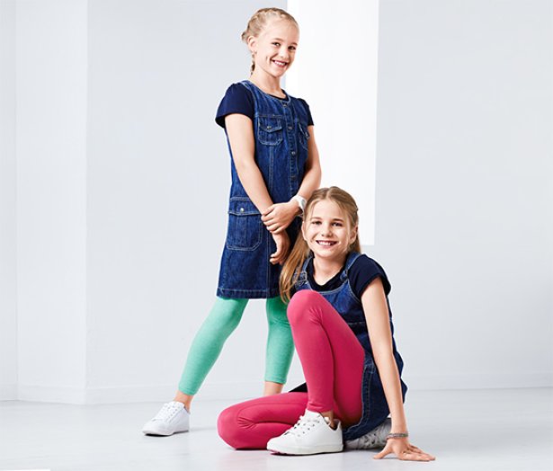 2 lányka leggings szettben, hosszú, pink