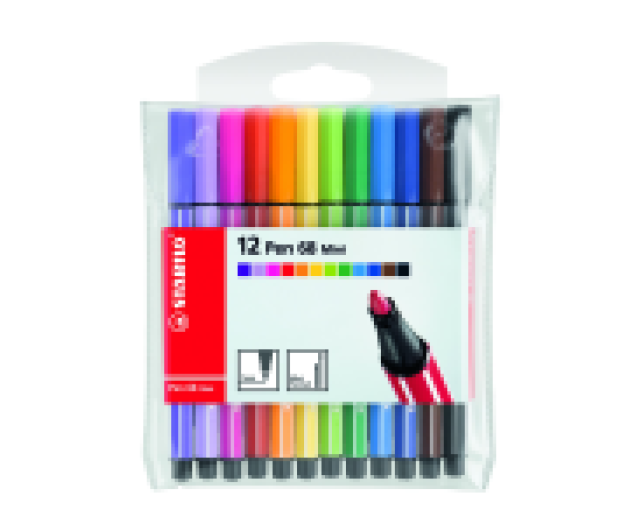 STABILO Pen 68 rostirón Wallet mini 12 szín