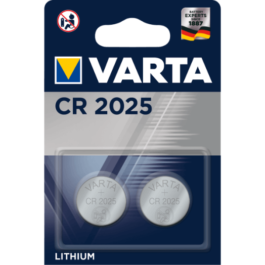 VARTA CR 2025 GOMBELEM              2DB/BLISZTER