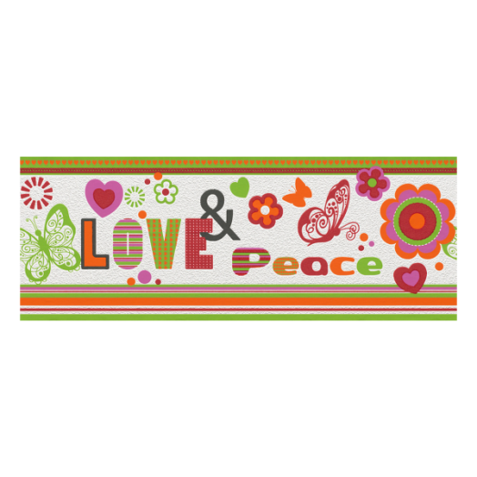 KIDS&amp;TEENS BORDŰR LOVE&amp;PEACE 478501 24X500CM