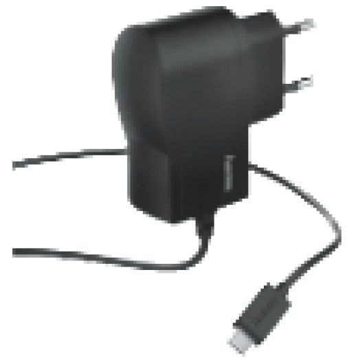 173670 Hálózati Töltő Micro USB, 1A,  Fekete