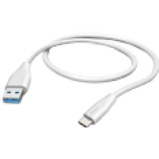 Adatkábel USB A - USB 3.1 Type-C, fehér, 1,5m (178397)